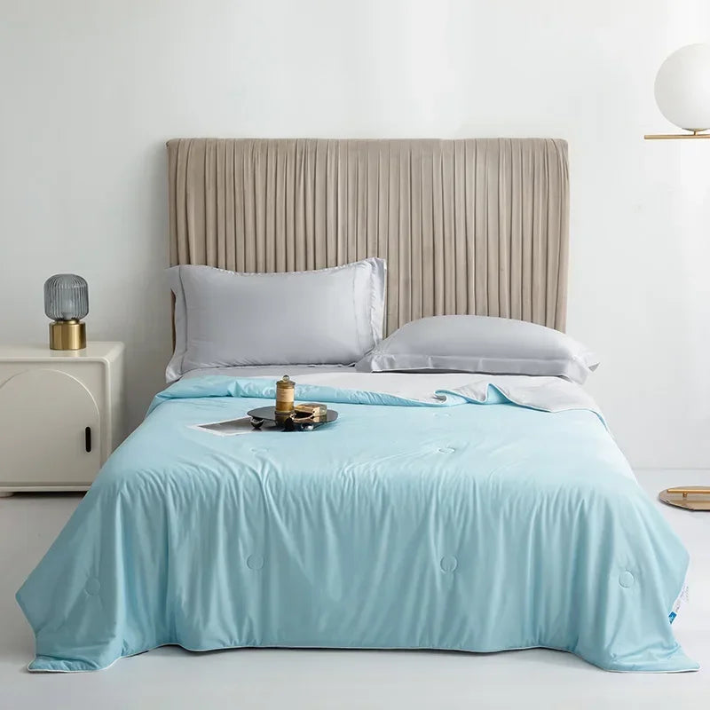 Kühldecke Eis-Seide Wendedesign 150x200cm 200x230cm Sommer Kühlende Decke Leicht Atmungsaktiv Schlafzimmer Wärmeregulierend Steppdecke | Restfield