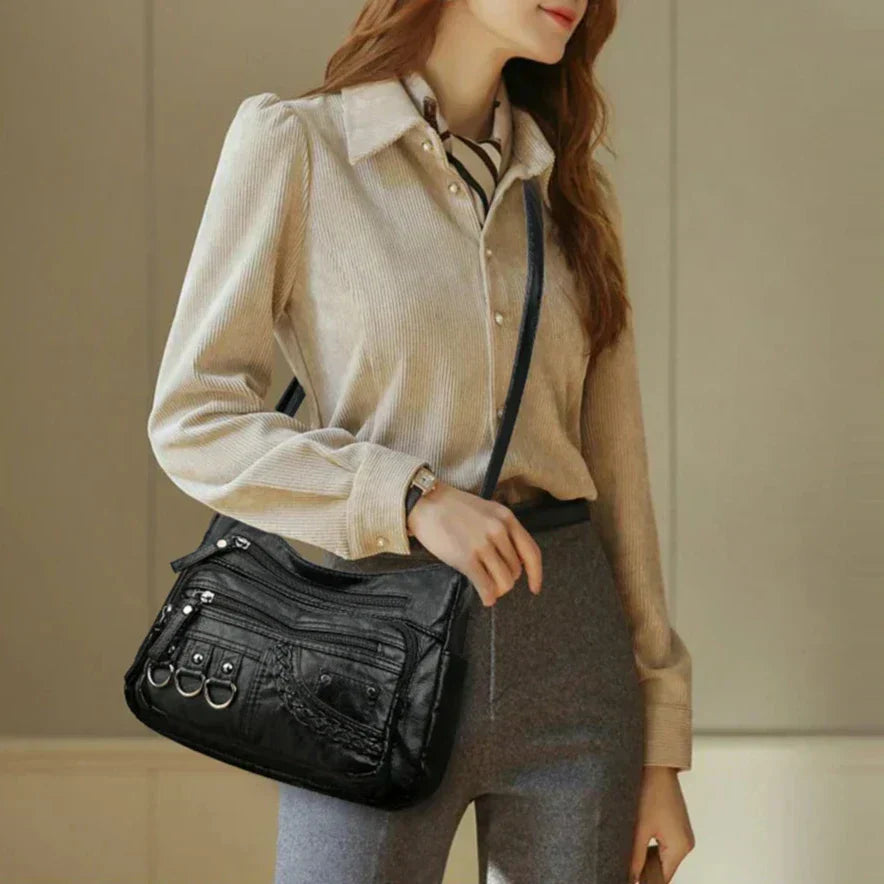 Vintage Handtas Vegan Leer Elegante Schoudertas Dames Retro Stijl Dagelijkse Tas Mode Accessoire Vrouwen | Sansoti