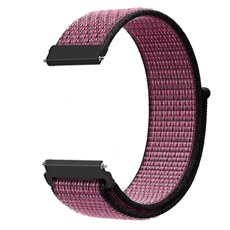 Verstellbares Nylon-Sportarmband für Smartwatches, 20 mm, 22 mm, atmungsaktives Armband, Sportuhr, leicht, Fitness | Sansoti
