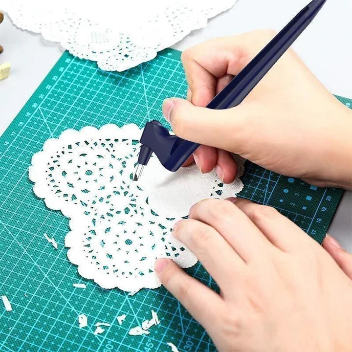 Draaibaar Precisie Snijmes met 360° Roterende Kling voor Creatief Knutselwerk Papier Karton Scrapbooking | Sansoti