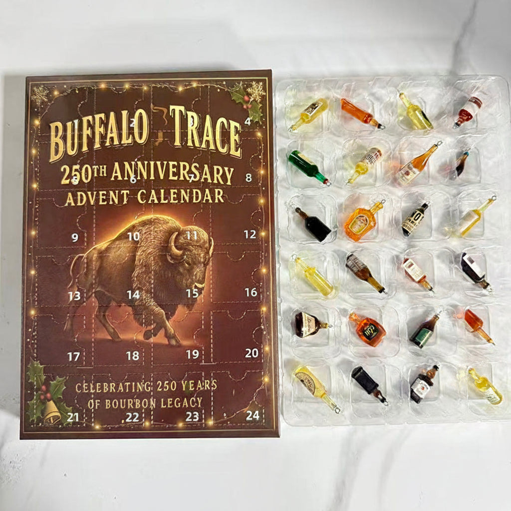 Adventskalender Whiskyfläschchen 24 Tage Acryl-Weihnachtsdekoration Miniaturflaschen Feiertage Weihnachtsbaum Advent | Sansoti