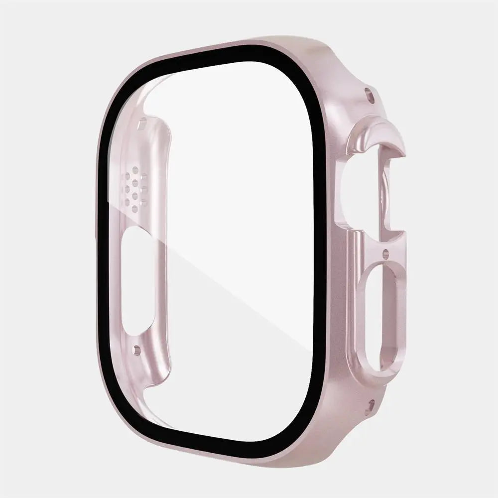 Protective Polycarbonate Glass Smartwatch Case 49mm Transparent Black Rose Gold Green Scratch-Resistant Watch | Sansoti