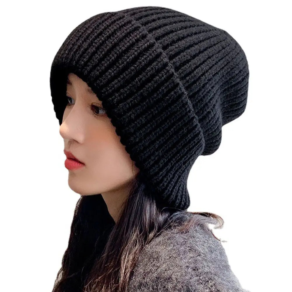 Gebreide Katoenen Muts Unisex Beanie Winterhoofdeksel Hip-Hop Streetwear Warmte Effen Kleur Skatewear | Sansoti