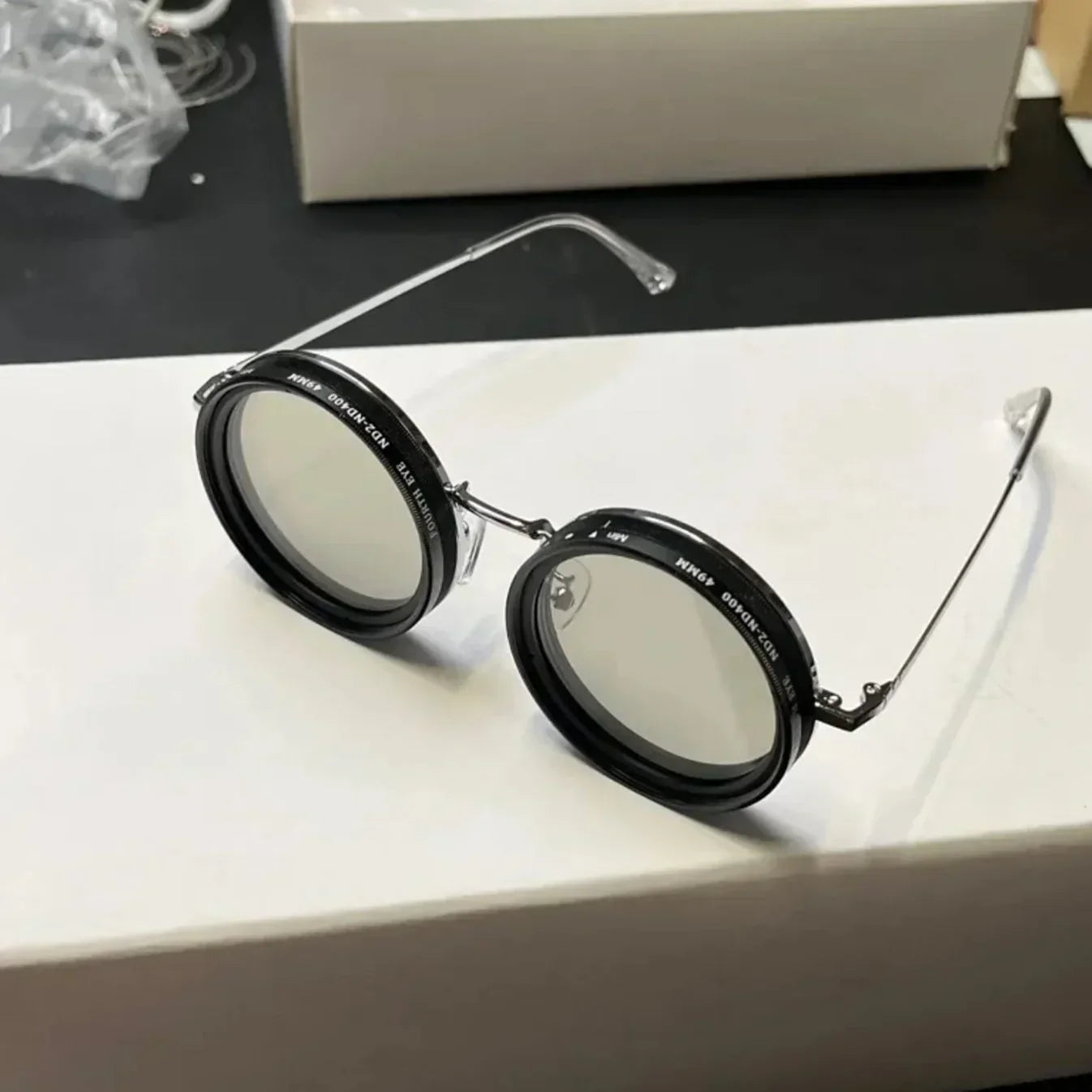 Zonnebril met Donkere Glazen UV400 Bescherming Zwart Retro Goud Zilver Fashion | Sansoti