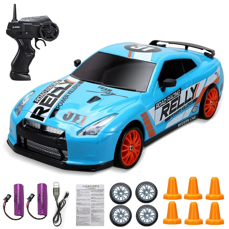Minidrifter speelgoedauto RC-auto drift racer 2.4GHz afstandsbediening snelheid indoor outdoor kids jongens meisjes cadeau radiobestuurbare auto elektrisch voertuig | Sansoti