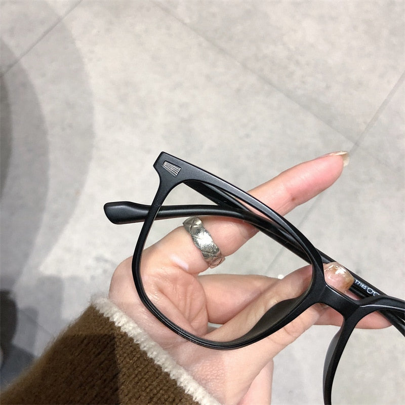 Prescription Glasses for Nearsightedness with Anti-Blue Light Filter | Unisex Oversized Frame | Reduces Eye Fatigue | Sansoti
