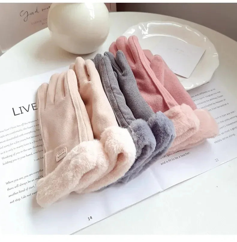Touchscreen Handschoenen Suède Dames Winter Warm Elegant Klassiek Tijdloos Stijlvol Comfortabel Zacht | Sansoti