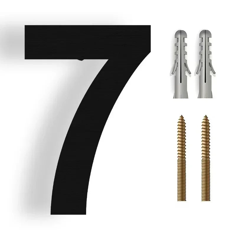3D Floating House Number for Outdoors – Modern Stainless Steel Number for Facade and Entrance | Sansoti
