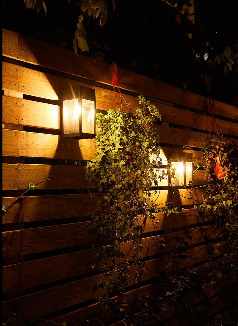 Solar Panel Wall Light for Fence, Patio, and Balcony with Dusk Sensor, IP65 Waterproof Outdoor Lighting | Sansoti