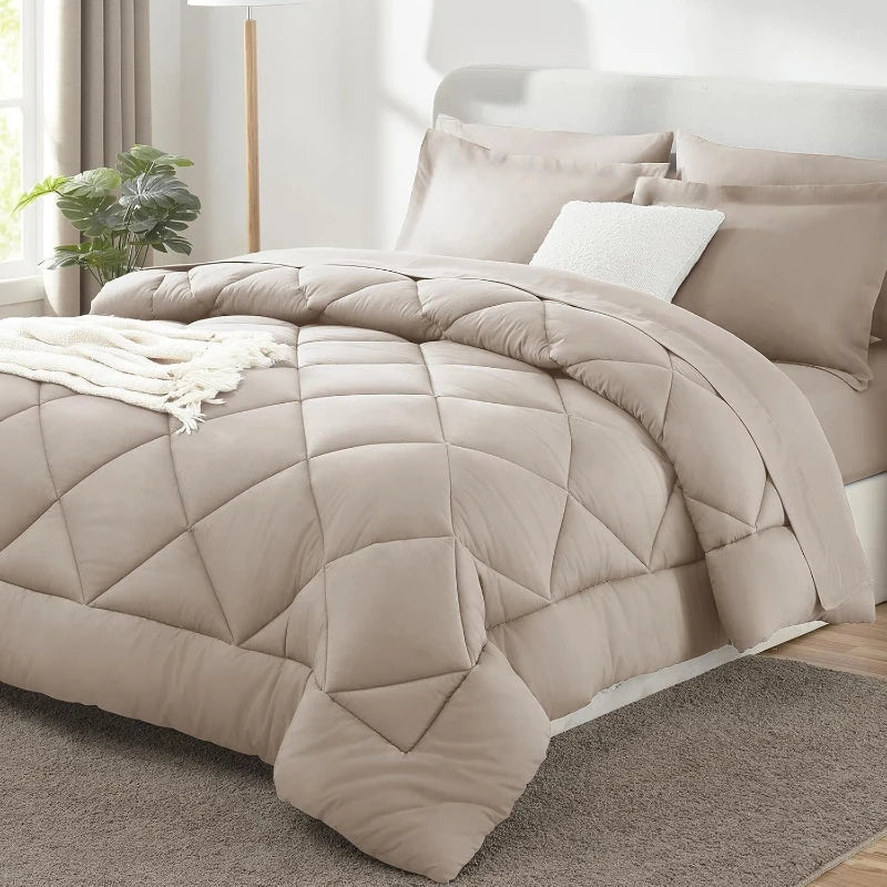 Polyester Dekbed Effen Kingsize Winter Warm Zacht Huidvriendelijk Comfortabel Slaapkamer Beddengoed Sprei | Sansoti