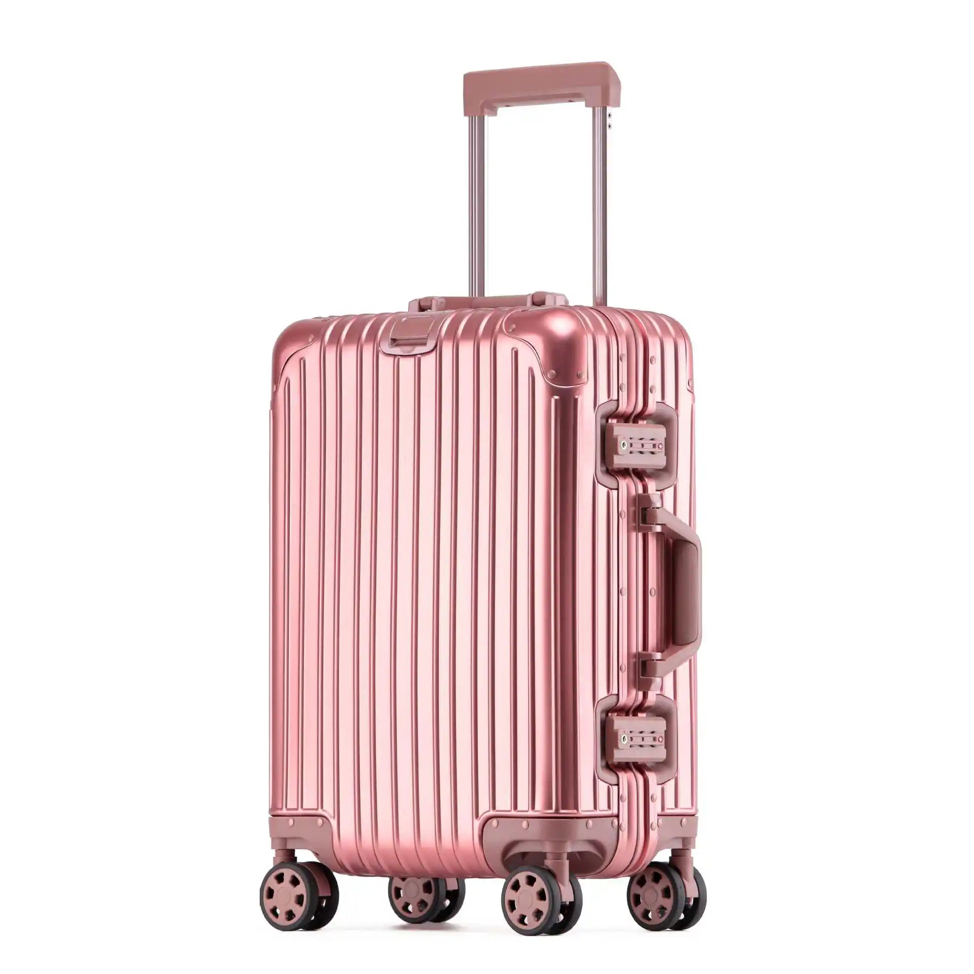 Aluminium-Magnesium Reiskoffer 360° Wielen TSA-Slot Handbagage & Ruimbagage 52-120L | Sansoti