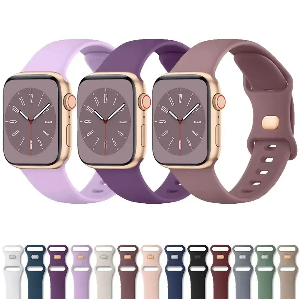 Silikon-Smartwatch-Armband – atmungsaktives, flexibles, verstellbares und komfortables Uhrenarmband – für alle Handgelenkgrößen | Sansoti