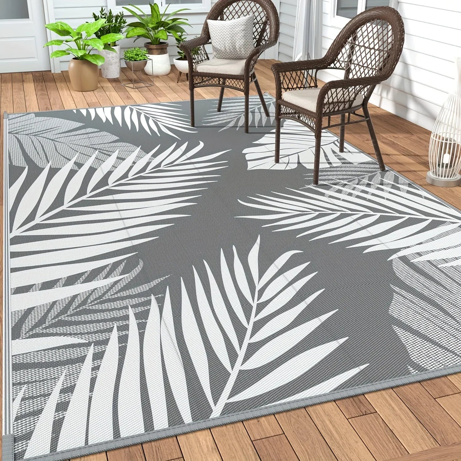 Buitenkleed Grijs Waterproof PP 120x180cm Tuinkleed Opvouwbaar Terras Balkon Camping Picknick Vloermat Buitentapijt | Sansoti