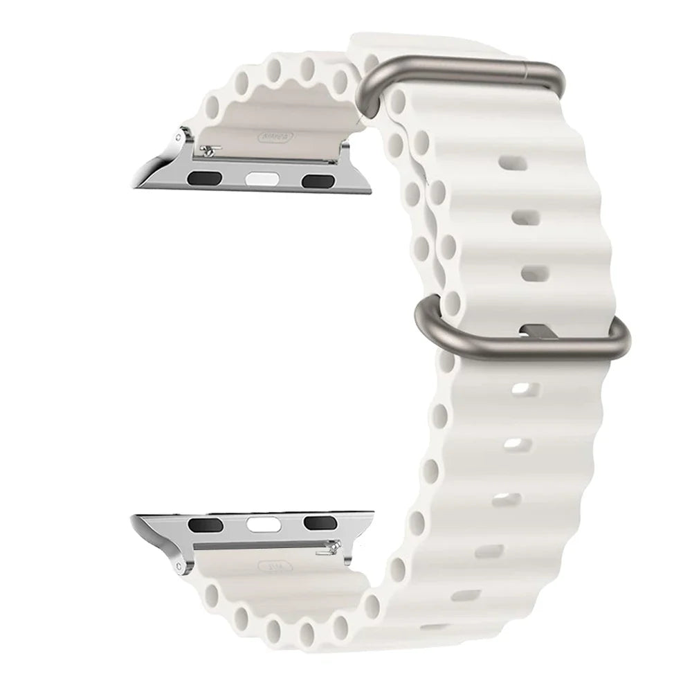 Bracelet de smartwatch en silicone, résistant à l’eau et respirant, bracelet de montre et bracelet de sport unisexes, bracelet de remplacement | Sansoti