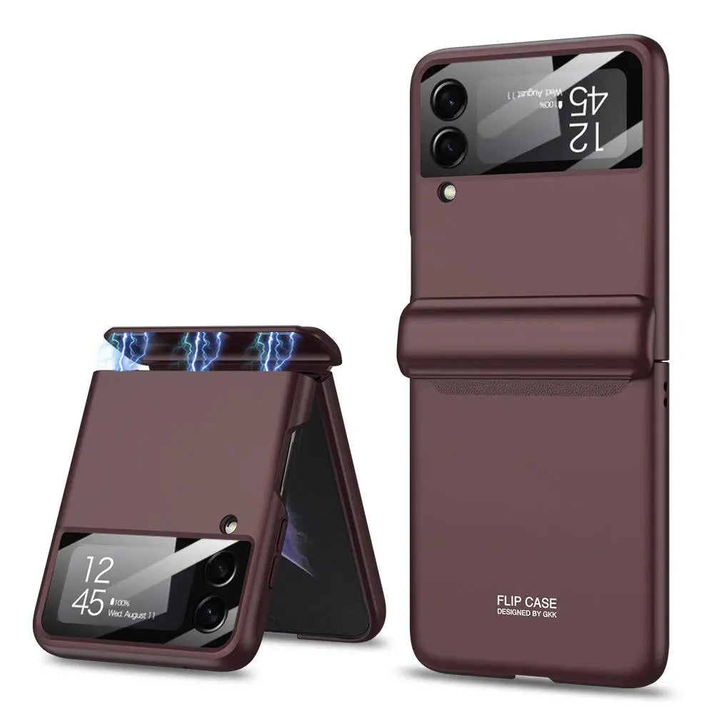 Etui ochronne do Samsung Galaxy Z Flip 4 z ładowaniem bezprzewodowym, odporne na upadki, elastyczne, trwałe | Sansoti