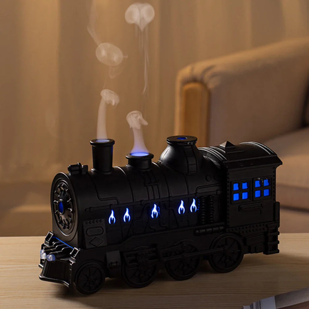 Ultrasone Luchtbevochtiger Treinvorm – Stille Luchtverfrisser voor Slaapkamer – Compacte Mistverstuiver met LED – Draagbare Nevel Maker – Decoratieve Luchtbevochtiging | Sansoti