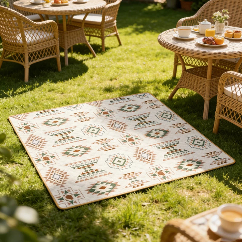 Buitenkleed Picknickmat Oxford 200x300 cm Bohemian Print Oprolbaar Campingmat Grasmat | Sansoti