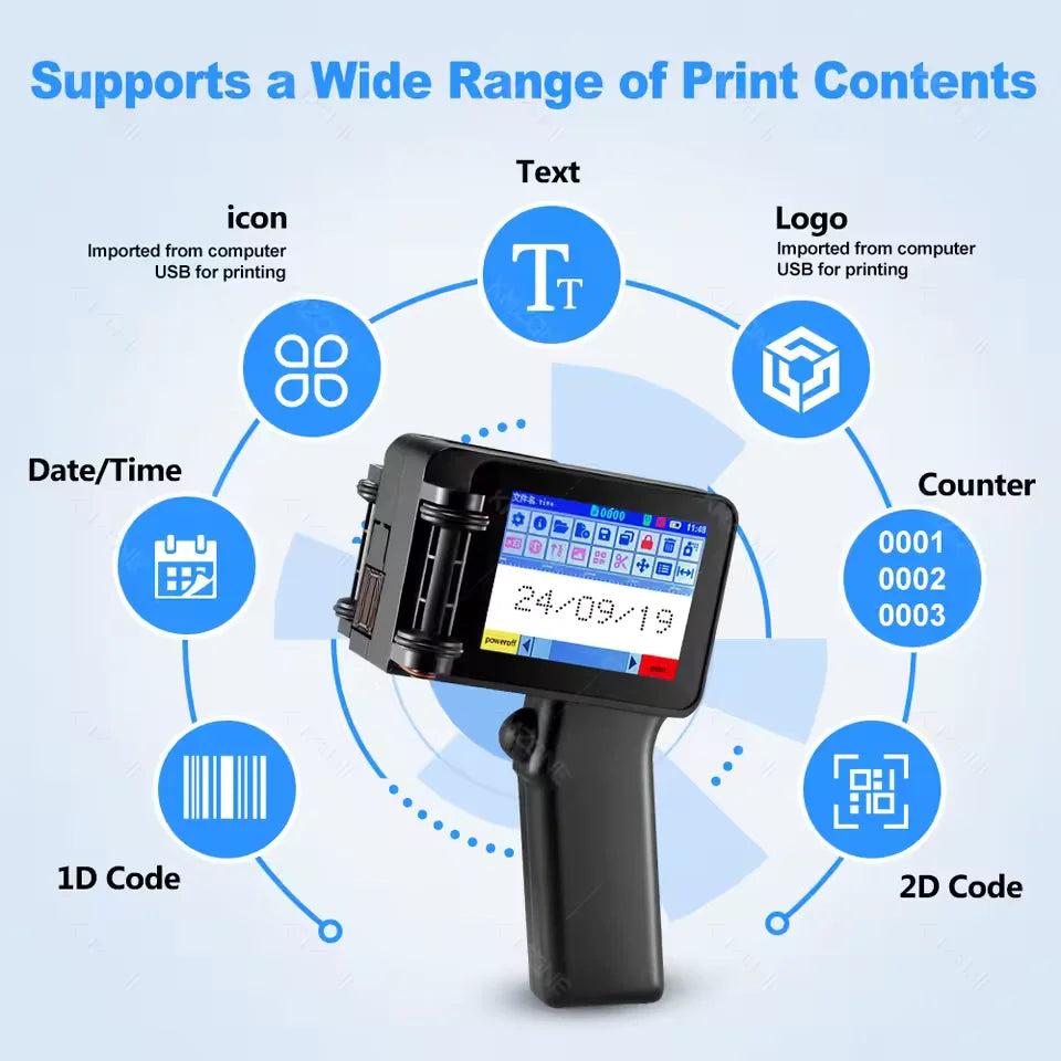 Draagbare Mobiele Inkjetprinter voor Etiketten en QR-Codes | Sansoti