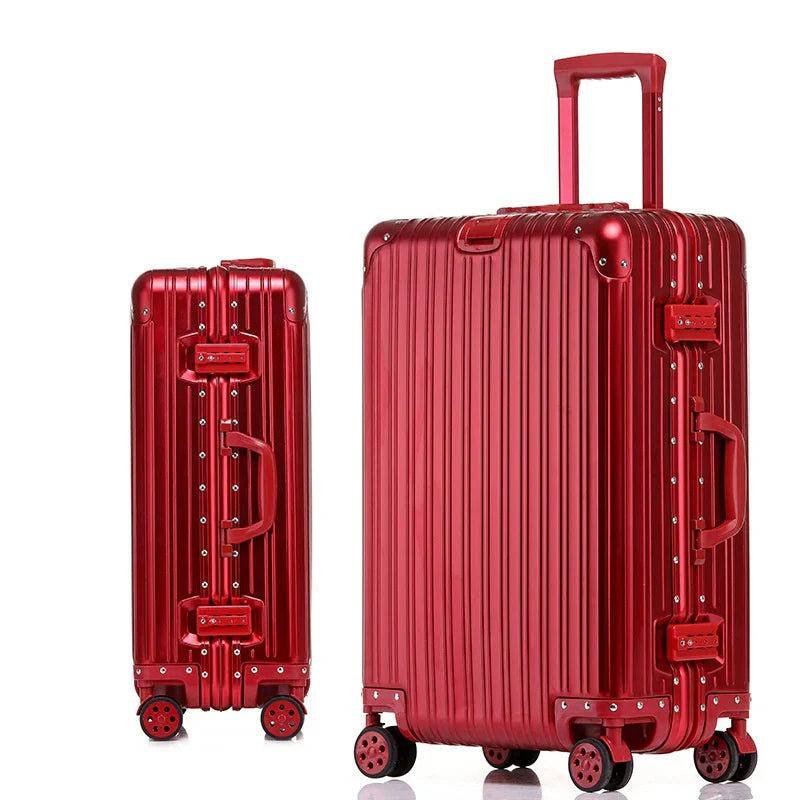 Aluminium-Magnesium Reiskoffer met TSA-Slot Zilver Zwart Rood Blauw | Sansoti