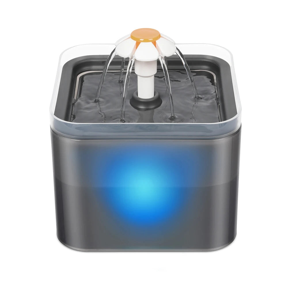 Automatischer Trinkbrunnen für Haustiere 2 l mit LED-Beleuchtung und Filtersystem für Katzen und Hunde USB | Sansoti