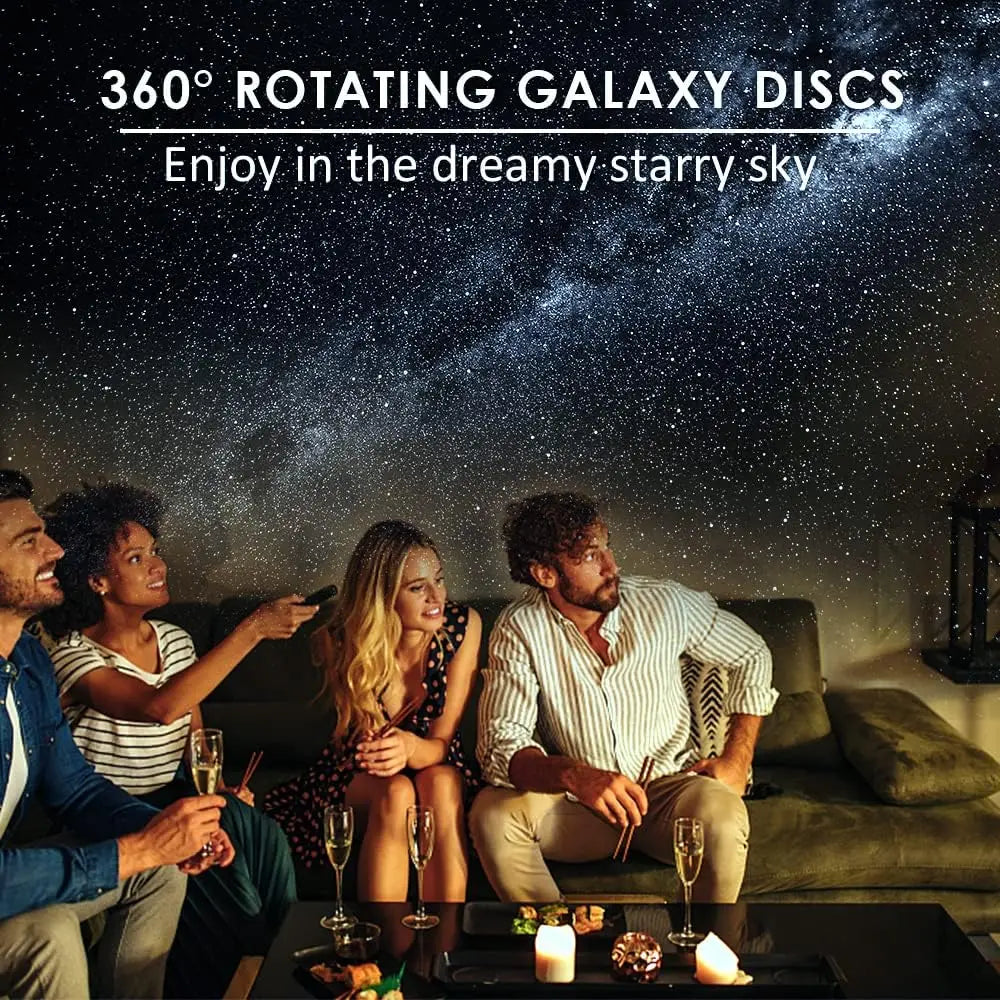 Star Projector 360° Rotatable with 13 Projection Discs Night Light Space Starry Sky Galaxy Ambient Lighting | Sansoti