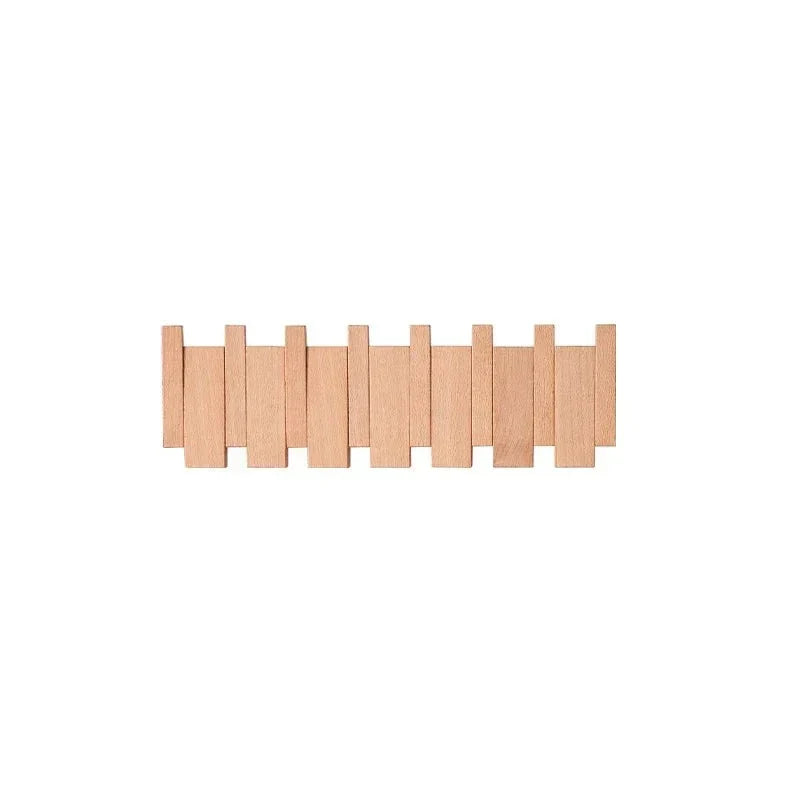 Magnetische Wandkapstok met Inklapbare Haken | 4-10 Haken | Hout | Sansoti