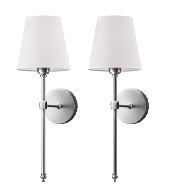 Wireless LED Wall Lamp Set with Remote Control Black Gold Silver | Sansoti