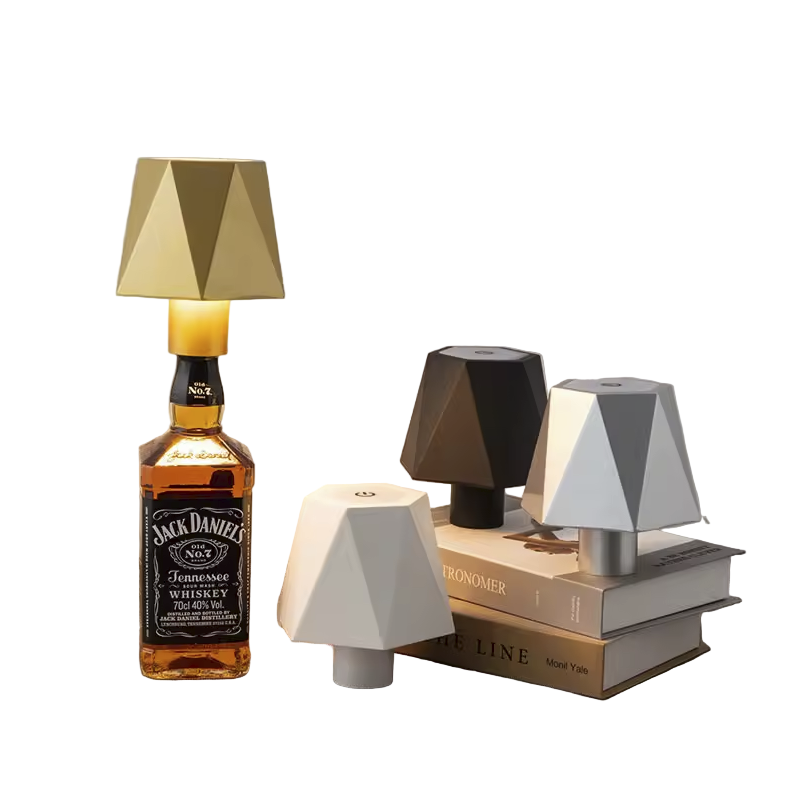 Wireless LED Bottle Lamp with Dim Function - Rechargeable Table Lamp with Touch Control and 3 Light Settings for Ambient Lighting | Sansoti