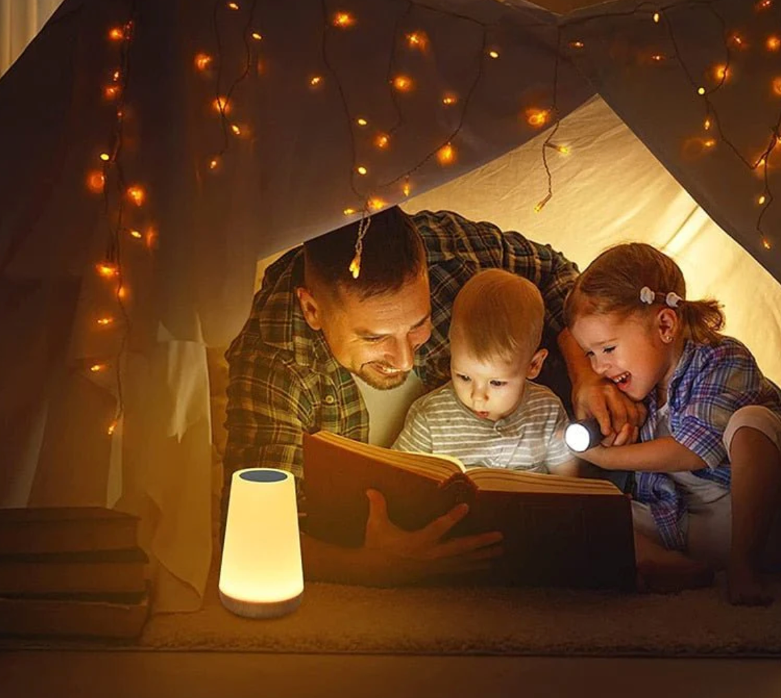 Wireless RGB Night Lamp LED Ambient Light Touch Control Remote Control Rechargeable 13 Colors Living Room | Sansoti