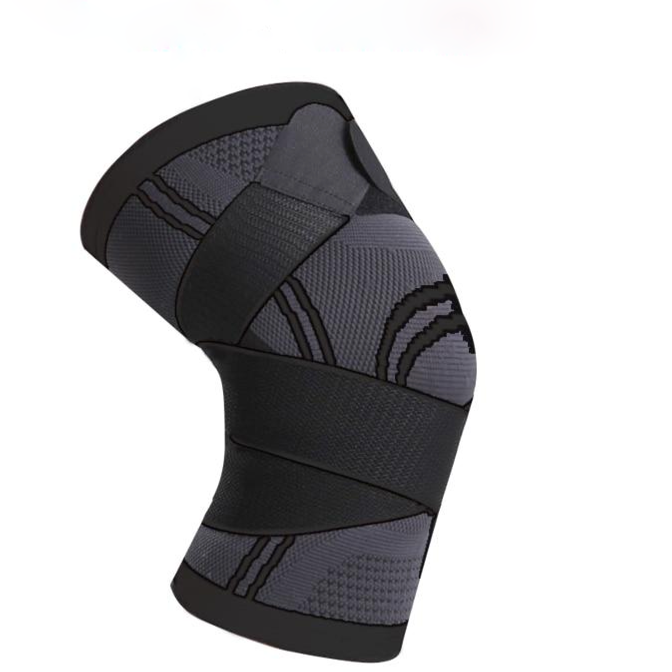 Kompressions-Kniebandage mit verstellbaren Riemen, Sportunterstützung, Gelenkschutz, Fitness und Training | Sansoti