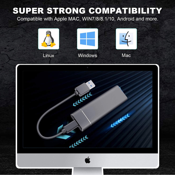Externe SSD-Schijf USB 3.1 – Ultrasnelle Dataoverdracht voor Onderweg | Sansoti