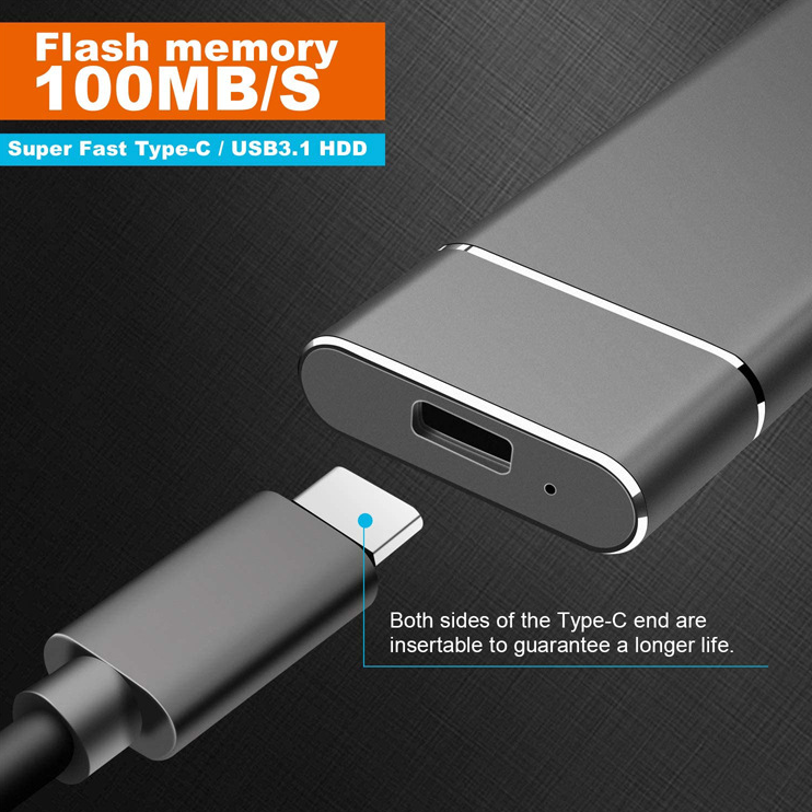 Externe SSD-Schijf USB 3.1 – Ultrasnelle Dataoverdracht voor Onderweg | Sansoti