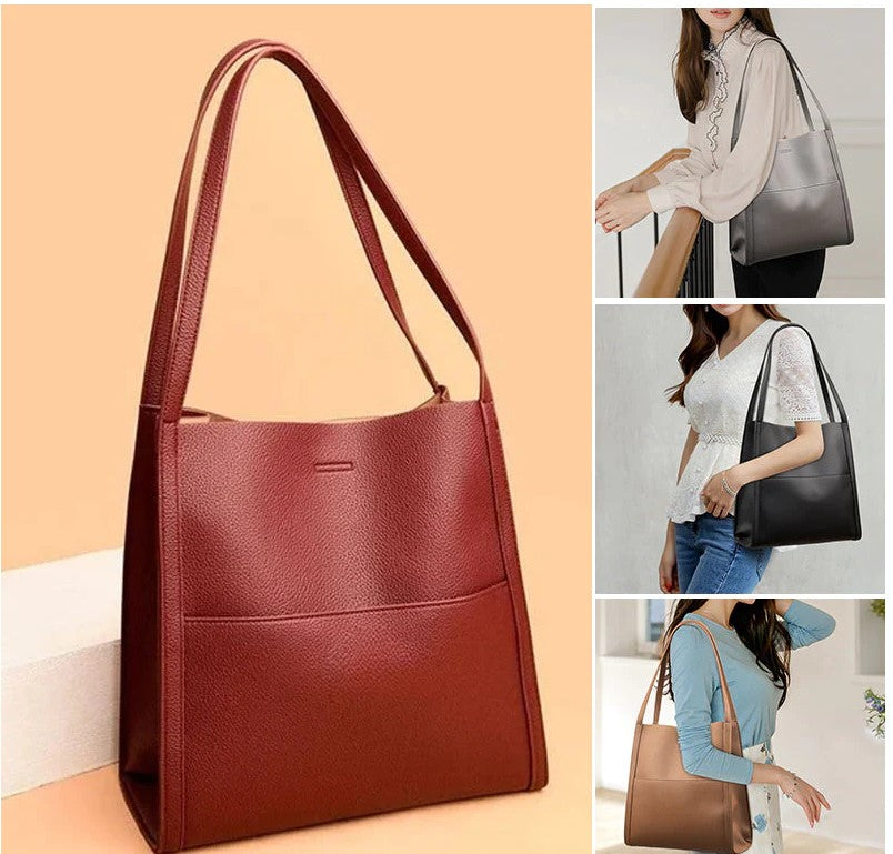 Leren Schoudertas met Magnetische Sluiting – Ruim 55x30cm voor Dagelijks Gebruik – Verkrijgbaar in 5 Stijlvolle Kleuren | Sansoti