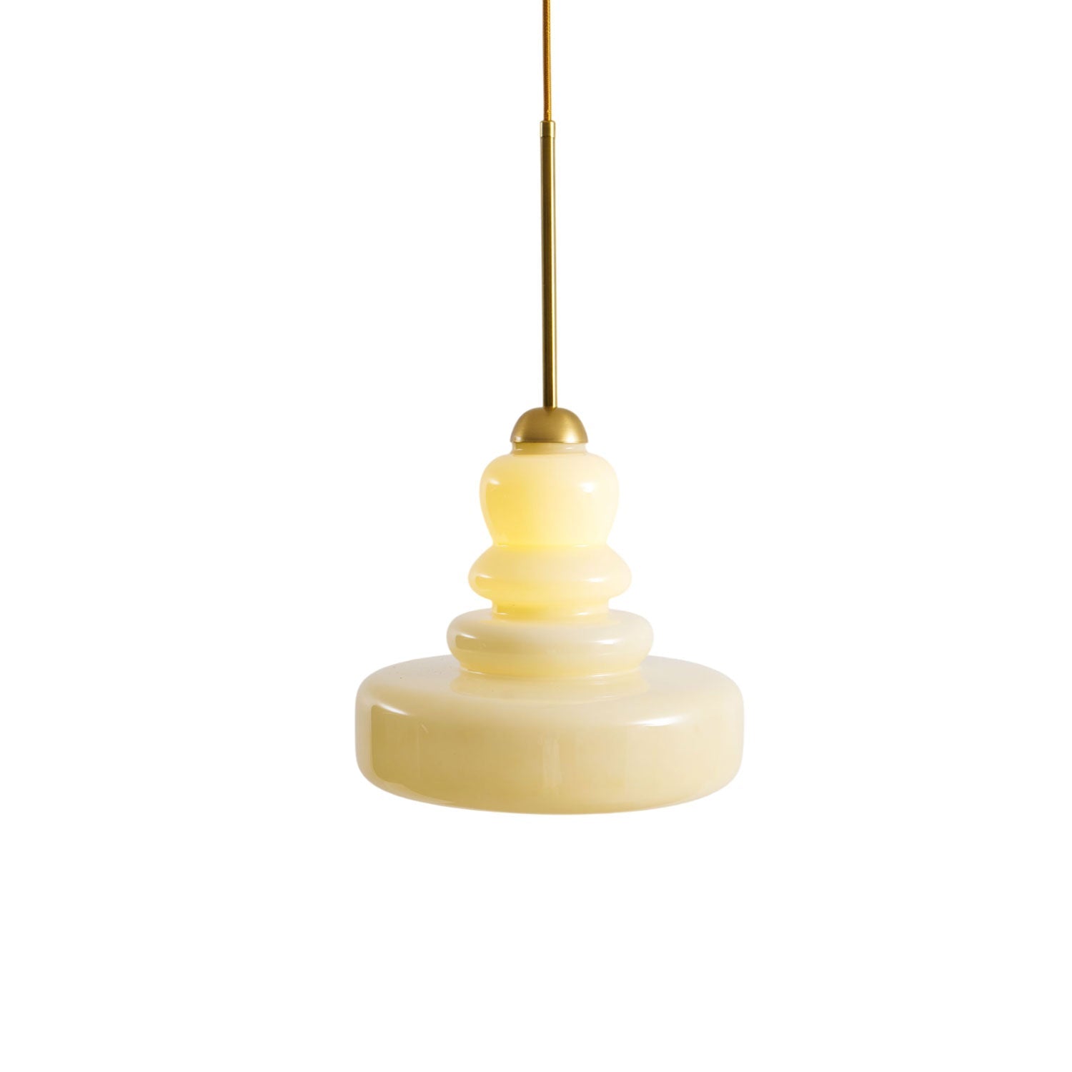 Glazen Hanglamp Industrieel Design Amber & Beige Schoolhouse E26/E27 Fitting Ø30cm voor Woonkamer Keuken Eetkamer | Sansoti