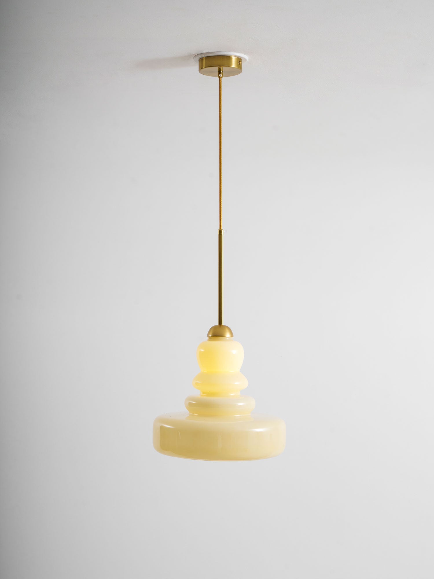 Glazen Hanglamp Industrieel Design Amber & Beige Schoolhouse E26/E27 Fitting Ø30cm voor Woonkamer Keuken Eetkamer | Sansoti