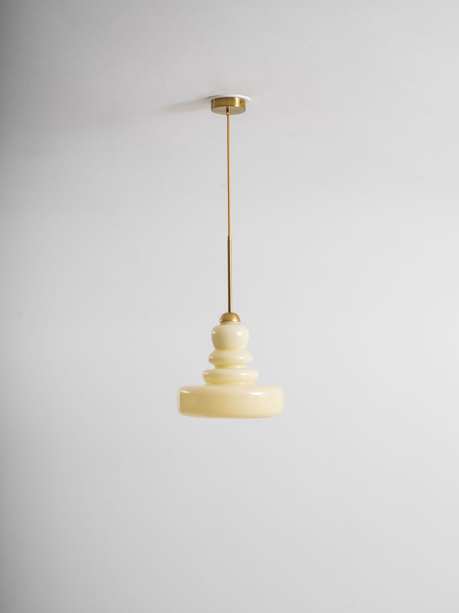 Glazen Hanglamp Industrieel Design Amber & Beige Schoolhouse E26/E27 Fitting Ø30cm voor Woonkamer Keuken Eetkamer | Sansoti