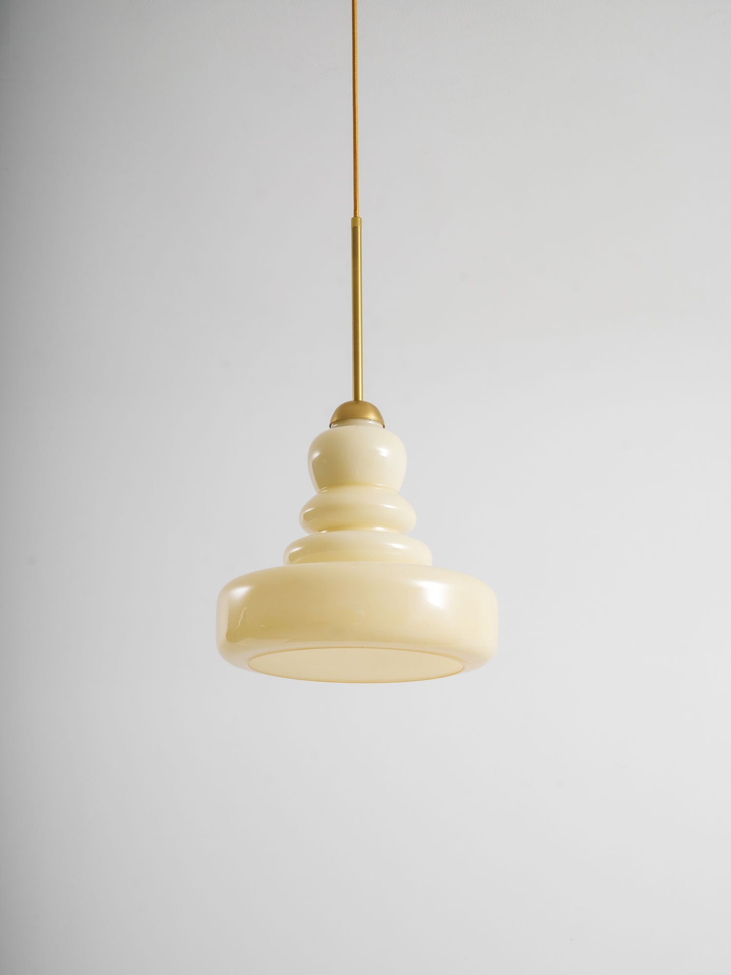 Glazen Hanglamp Industrieel Design Amber & Beige Schoolhouse E26/E27 Fitting Ø30cm voor Woonkamer Keuken Eetkamer | Sansoti