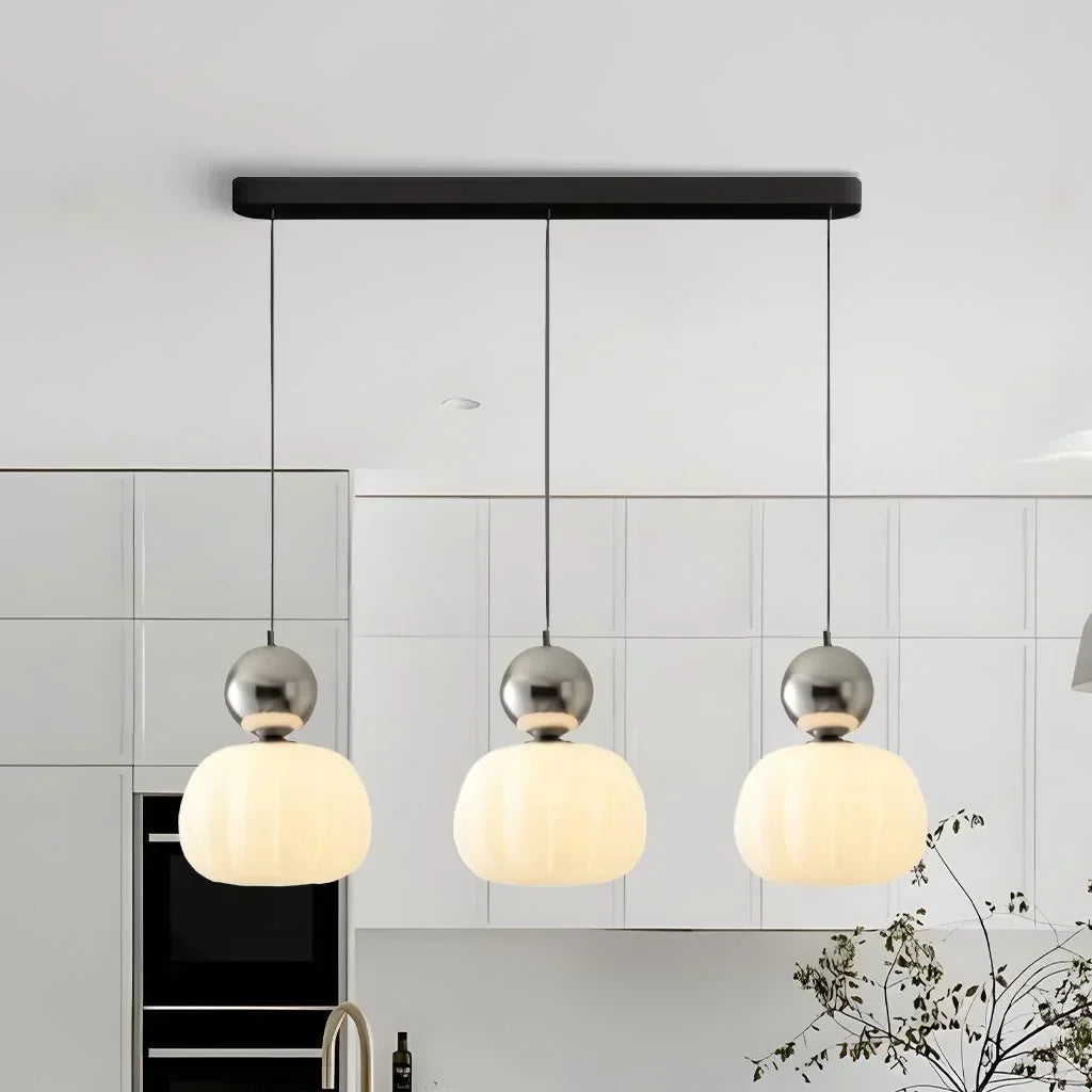 Scullon Suspension Métal PMMA Beige Table à Manger Salon Design Éclairage Suspension Moderne Aspect Verre | Restfield