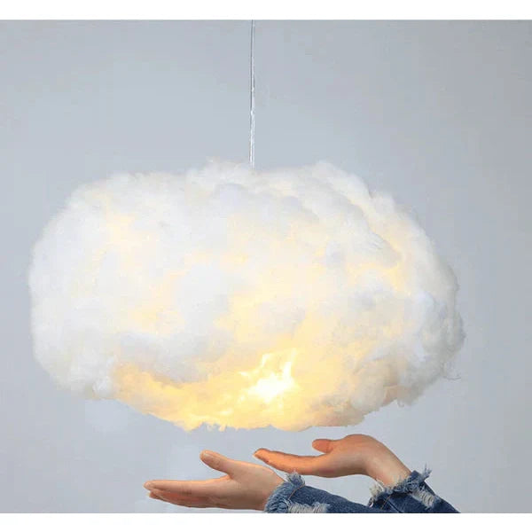 Wolken Hanglamp Katoen Zacht Warm LED Wit 40cm Slaapkamer Plafondlamp | Sansoti