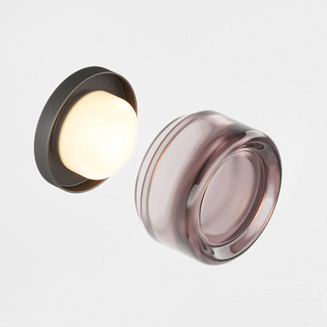 Minimalistische LED Wandlamp Glas en Aluminium 13,5×8,8 cm Warm Wit 3000K 10W Sfeervol Wandverlichting | Sansoti