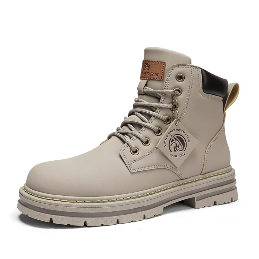 Heren Veterlaars met Orthopedische Steun Zwart Bruin Grijs | Leer Antislip Zool Comfortabel | Sansoti