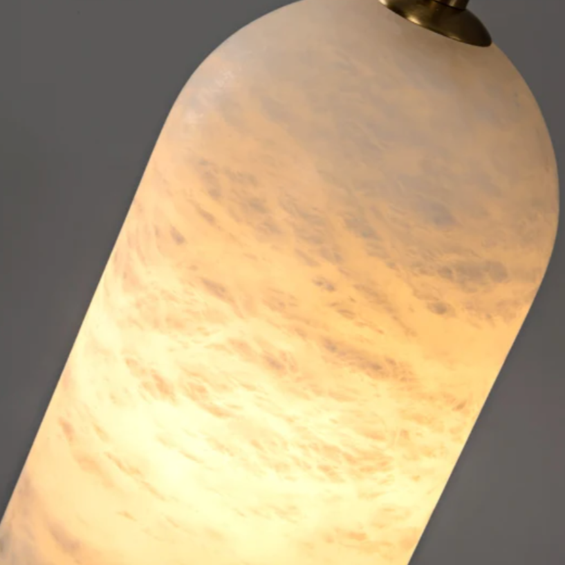 Marmeren Hanglamp met Koperen Afwerking – Moderne Scandinavische Verlichting | Sansoti