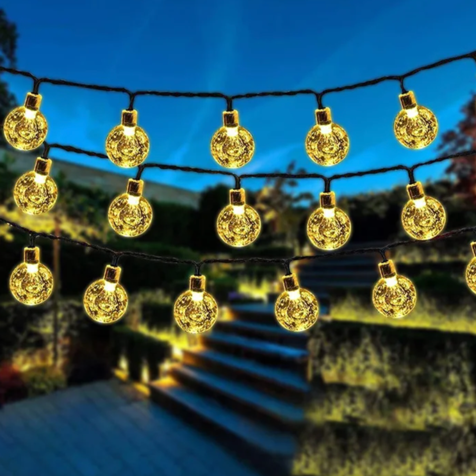Zonne-energie Fonkelende Tuinverlichting 10 Meter LED Snoer Waterdicht IP65 Buitenverlichting Sfeerlampen voor Tuin Terras en Balkon | Sansoti