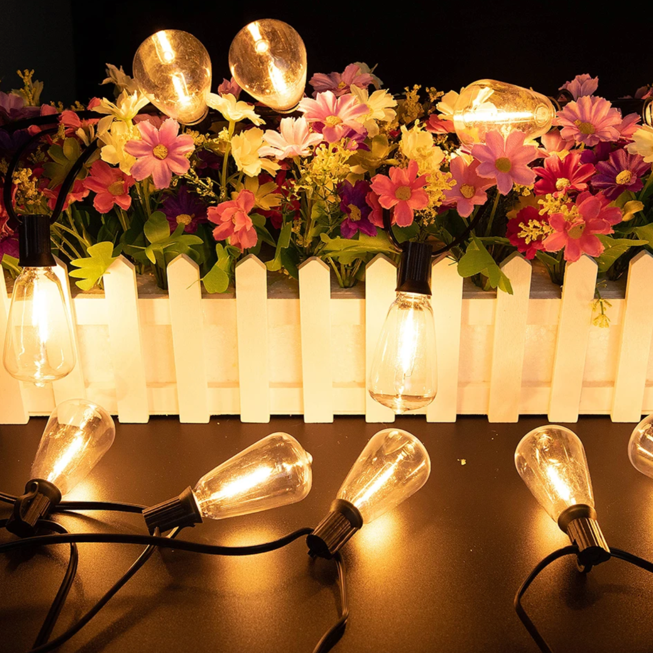 Sfeerlichtslinger voor Buiten Weerbestendig Snoer met Onbreekbare Gloeilampen Tuinverlichting Terrasverlichting IP44 Waterdicht 10 Meter Warm Wit Feestverlichting Sfeerverlichting | Sansoti