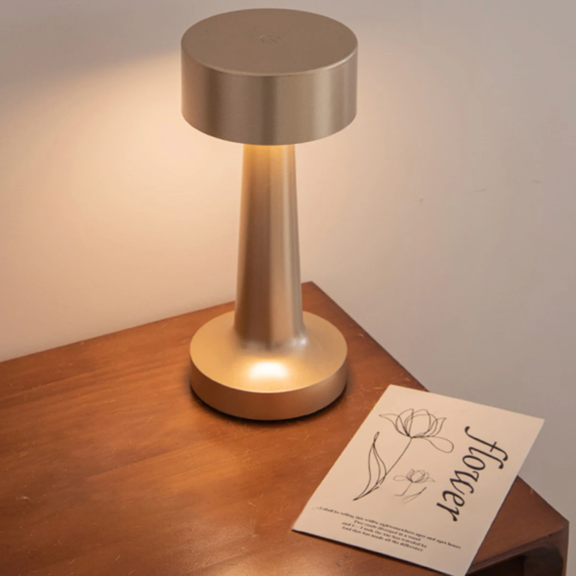 Draadloze Design Tafellamp LED Metaal Acryl Dimbaar Touch Sfeerlamp Industrieel | Sansoti