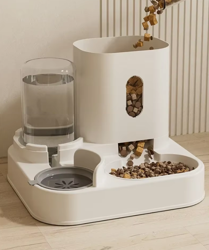 Katzenfutterbrunnen 2-in-1 Automatischer Futterspender 2300ml 1L | Restfield