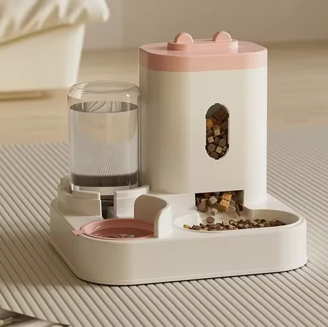 Katzenfutterbrunnen 2-in-1 Automatischer Futterspender 2300ml 1L | Restfield