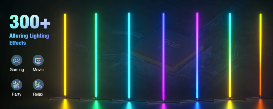 Slimme RGB Vloerlamp 150cm Dream Kleur Dimbaar App Bluetooth | Sansoti