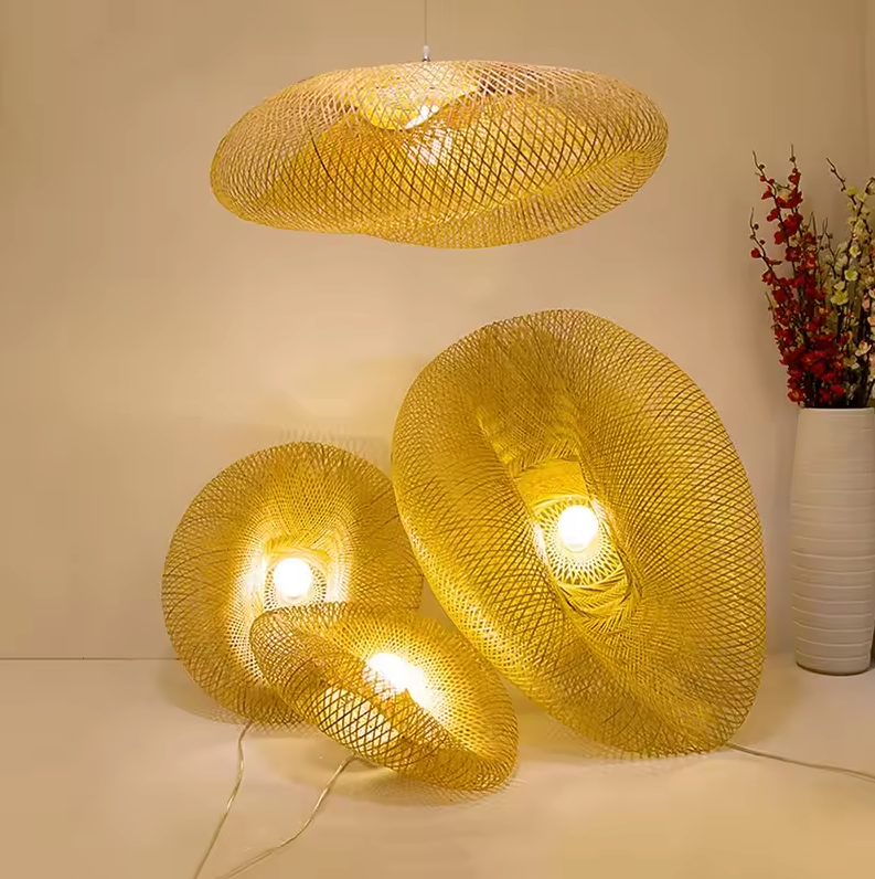 Bamboe Hanglamp Japans Design Handgeweven 40-80cm E27 | Sansoti