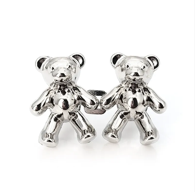 Verstelbare Tailleknijper Beer Metaal Decoratief Broekclip Herbruikbaar Unisex Mode Accessoire Kledingclip | Sansoti